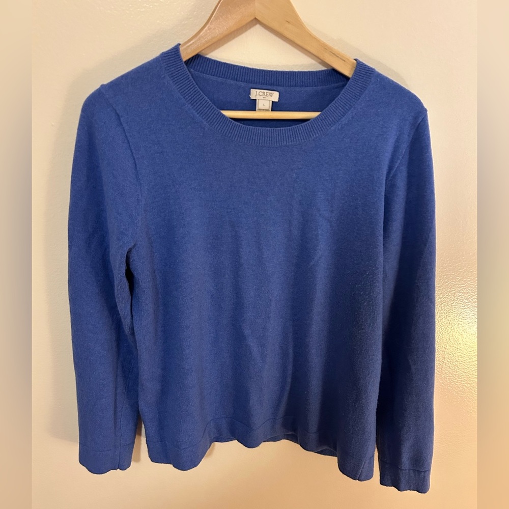 J. Crew Cotton-Wool Teddie Crewneck Sweater size L